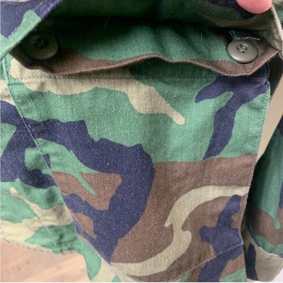 Army Jacket Camo Men's Medium Combat Camouflage Woodland Military Authentic - Picture 5 of 10